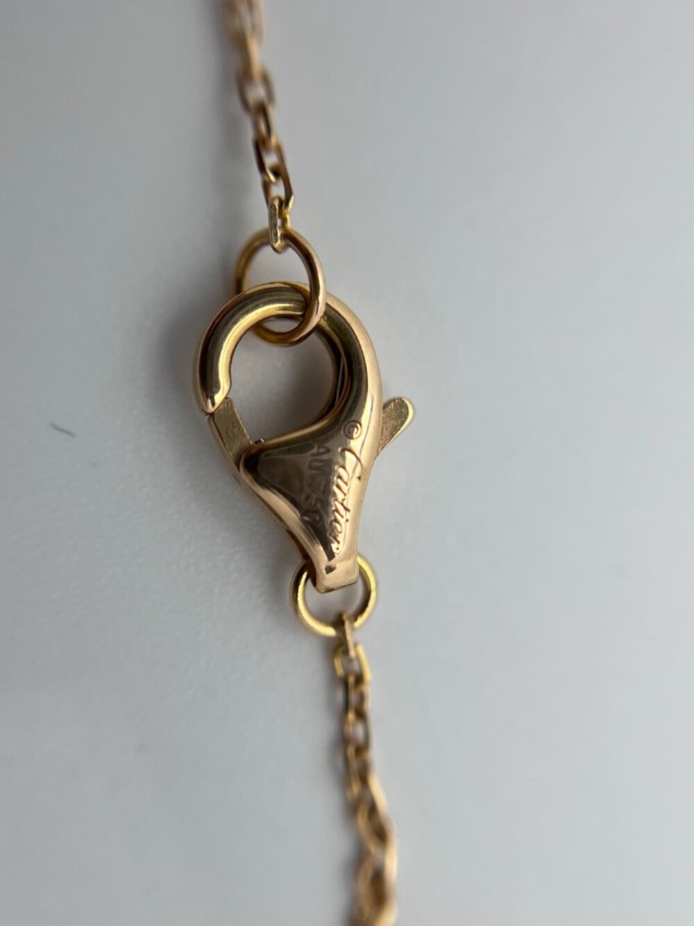 Cartier Amulette XS Carnelian Diamond 18K Rose Gold Necklace - Picture 6 of 7